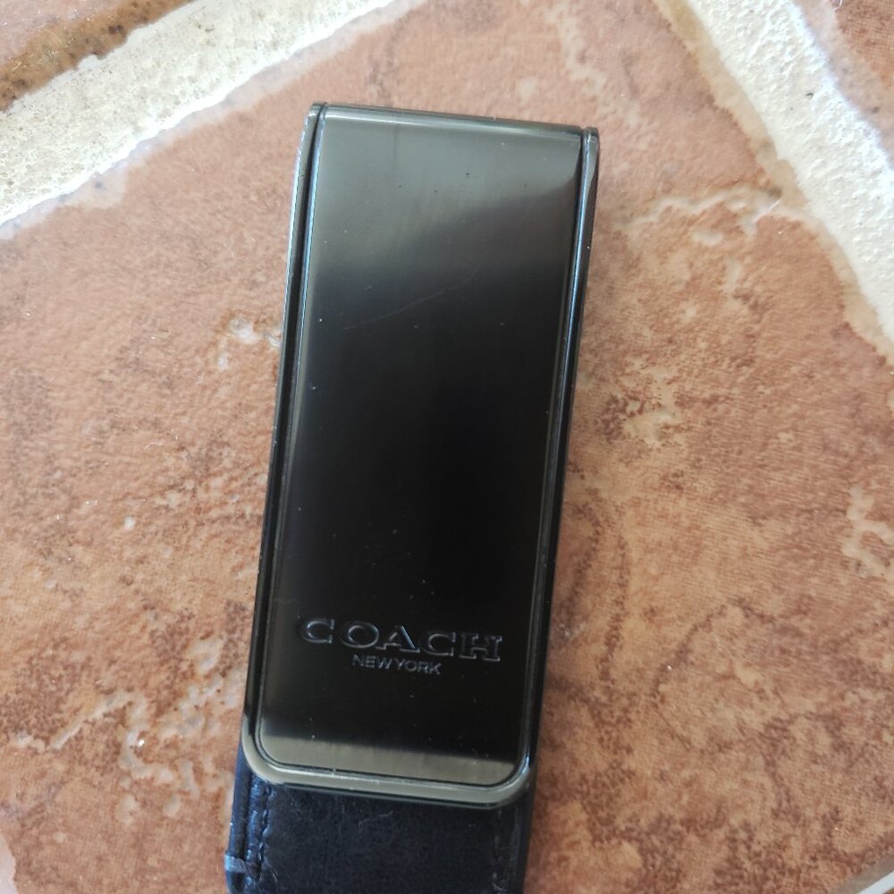Coach black money clip